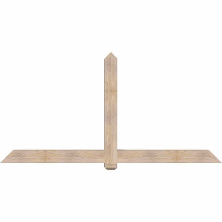 Ekena Millwork Eugene Smooth Timber Gable Bracket, Douglas Fir, 96"W x 48"H x 5 1/2"D x 5 1/2"F, 12/12 Pitch GBW096X48X0606EUG00SDF